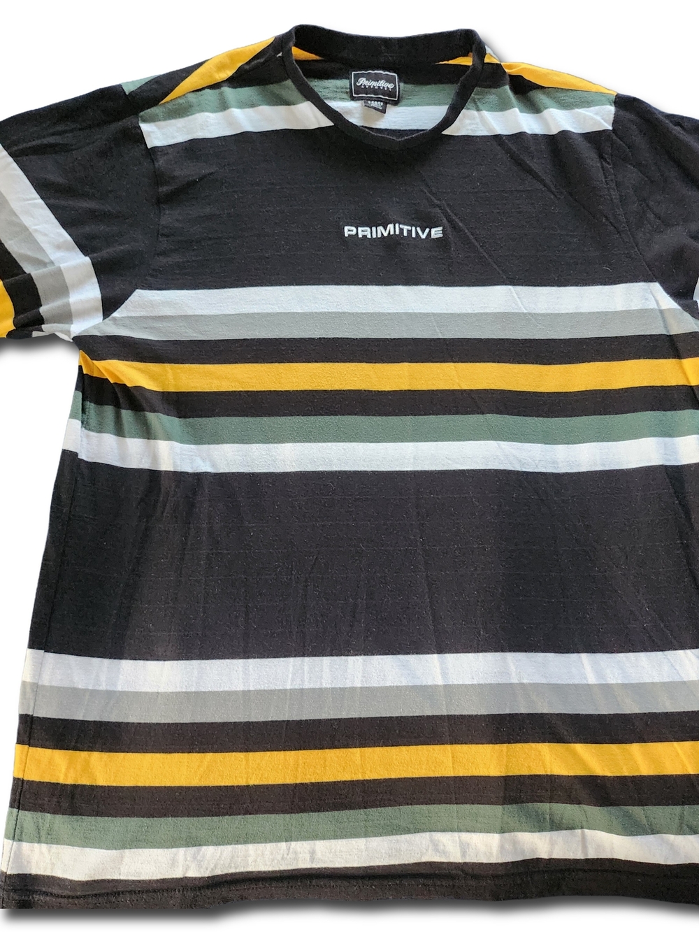 Primitive Skateboarding Striped Tee - Size Large